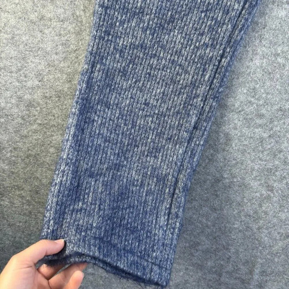 Manier De Voir Womens Knit Straight Leg Pants US 10 Blue Ribbed Tapered 760 - Picture 5 of 16